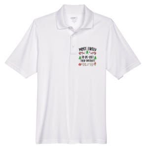 Funny Most Likely To Regift Their Presents Funny Christmas Family Matching Cu Men's Origin Performance Pique Polo