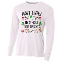 Funny Most Likely To Regift Their Presents Funny Christmas Family Matching Cu Cooling Performance Long Sleeve Crew