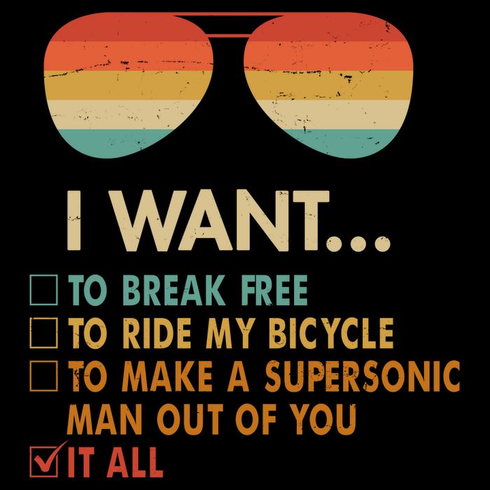 Funny Music Lover Bicycle I Want It All Performance Shirt