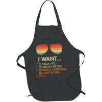 Funny Music Lover Bicycle I Want It All Apron