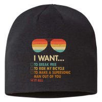 Funny Music Lover Bicycle I Want It All Sustainable Beanie