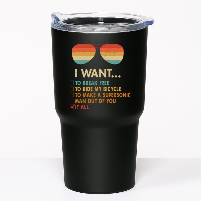 Funny Music Lover Bicycle I Want It All Tumbler