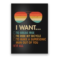 Funny Music Lover Bicycle I Want It All Poster