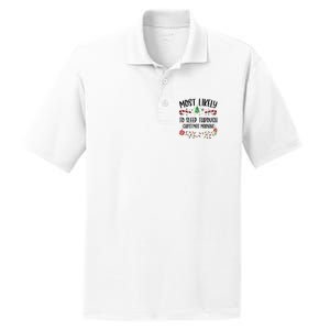 Funny Most Likely To Sleep Through Christmas Morning Funny Christmas Family Mat PosiCharge RacerMesh Polo