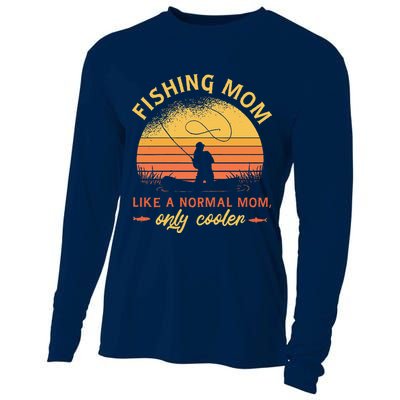 Fishing Mom Like A Normal Mom Only Cooler Cooling Performance Long Sleeve Crew