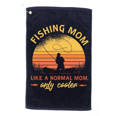 Fishing Mom Like A Normal Mom Only Cooler Golf Towel