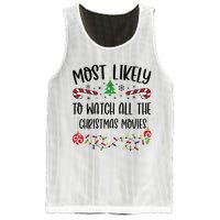 Funny Most Likely To Watch All The Christmas Movies Funny Christmas Family Matc Mesh Reversible Basketball Jersey Tank