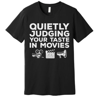 Funny Movie Lover Art For Women Movie Critic Film Lovers Premium T-Shirt