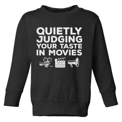 Funny Movie Lover Art For Women Movie Critic Film Lovers Toddler Sweatshirt