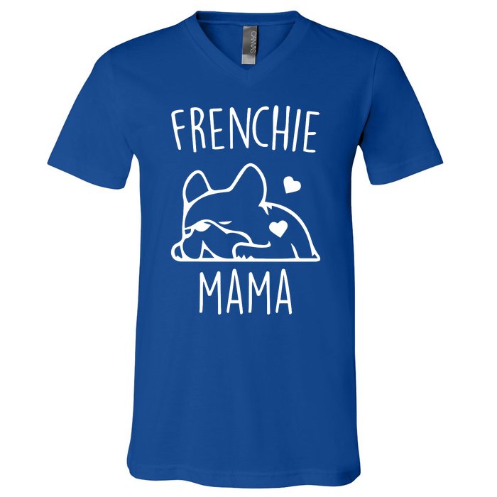 Frenchie Mama Love V-Neck T-Shirt