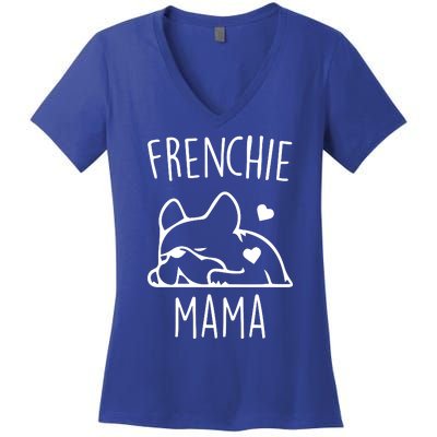 Frenchie Mama Love Women's V-Neck T-Shirt