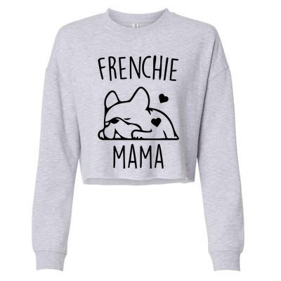 Frenchie Mama Love Cropped Pullover Crew