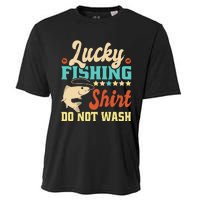 Funny My Lucky Fishing For Dad Cooling Performance Crew T-Shirt