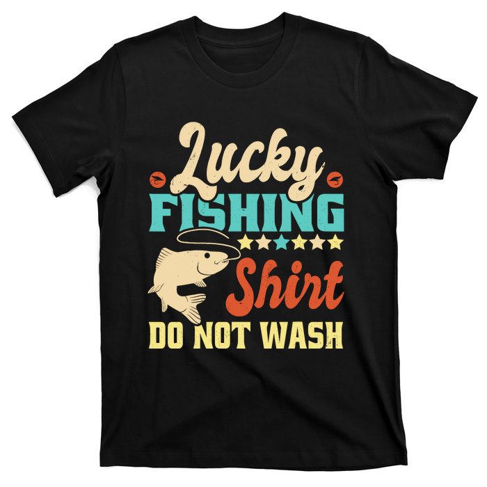 Funny My Lucky Fishing For Dad T-Shirt