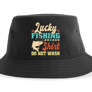 Funny My Lucky Fishing For Dad Sustainable Bucket Hat