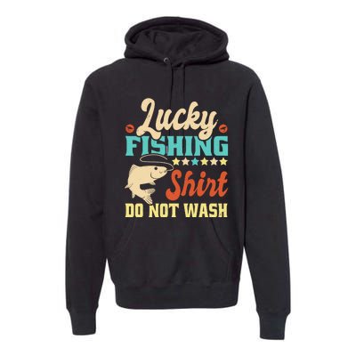 Funny My Lucky Fishing For Dad Premium Hoodie