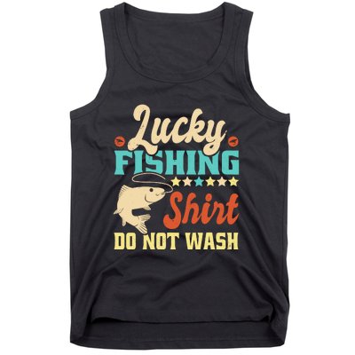 Funny My Lucky Fishing For Dad Tank Top