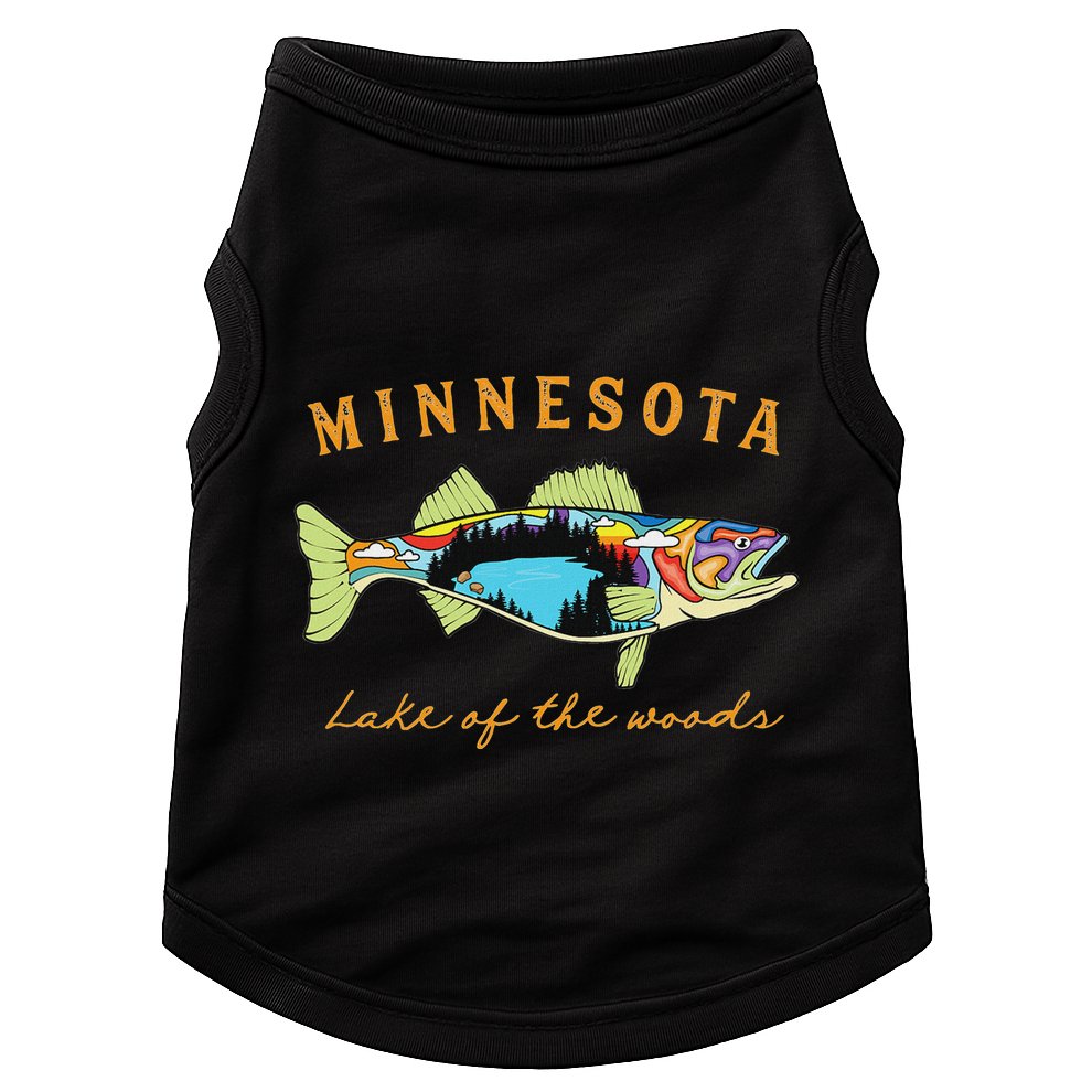 Fisherman Minnesota Lake Of The Woods Fisher Walleye Fishing Doggie Tank