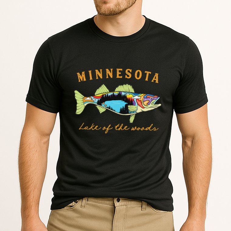 Fisherman Minnesota Lake Of The Woods Fisher Walleye Fishing Performance Shirt