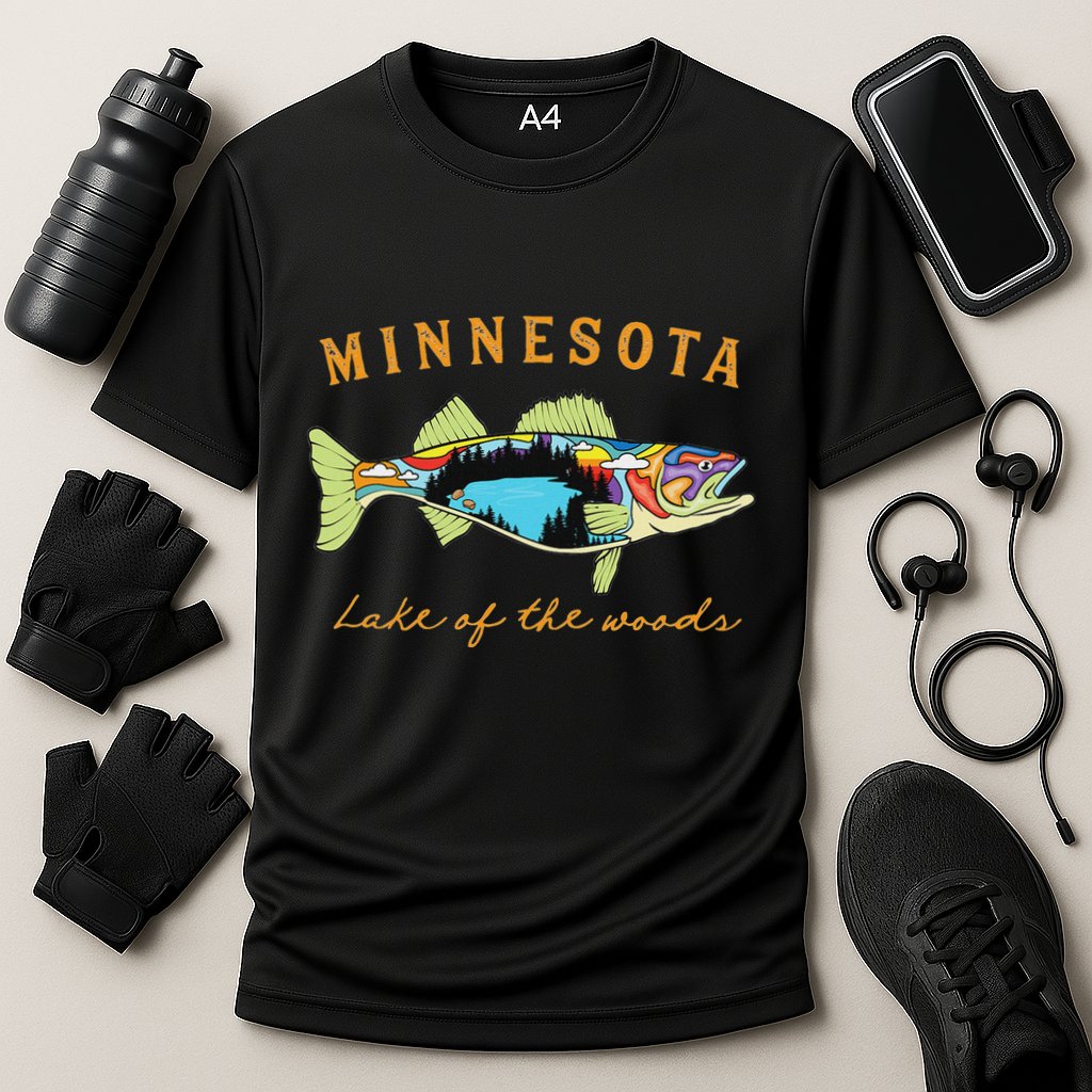 Fisherman Minnesota Lake Of The Woods Fisher Walleye Fishing Performance Shirt