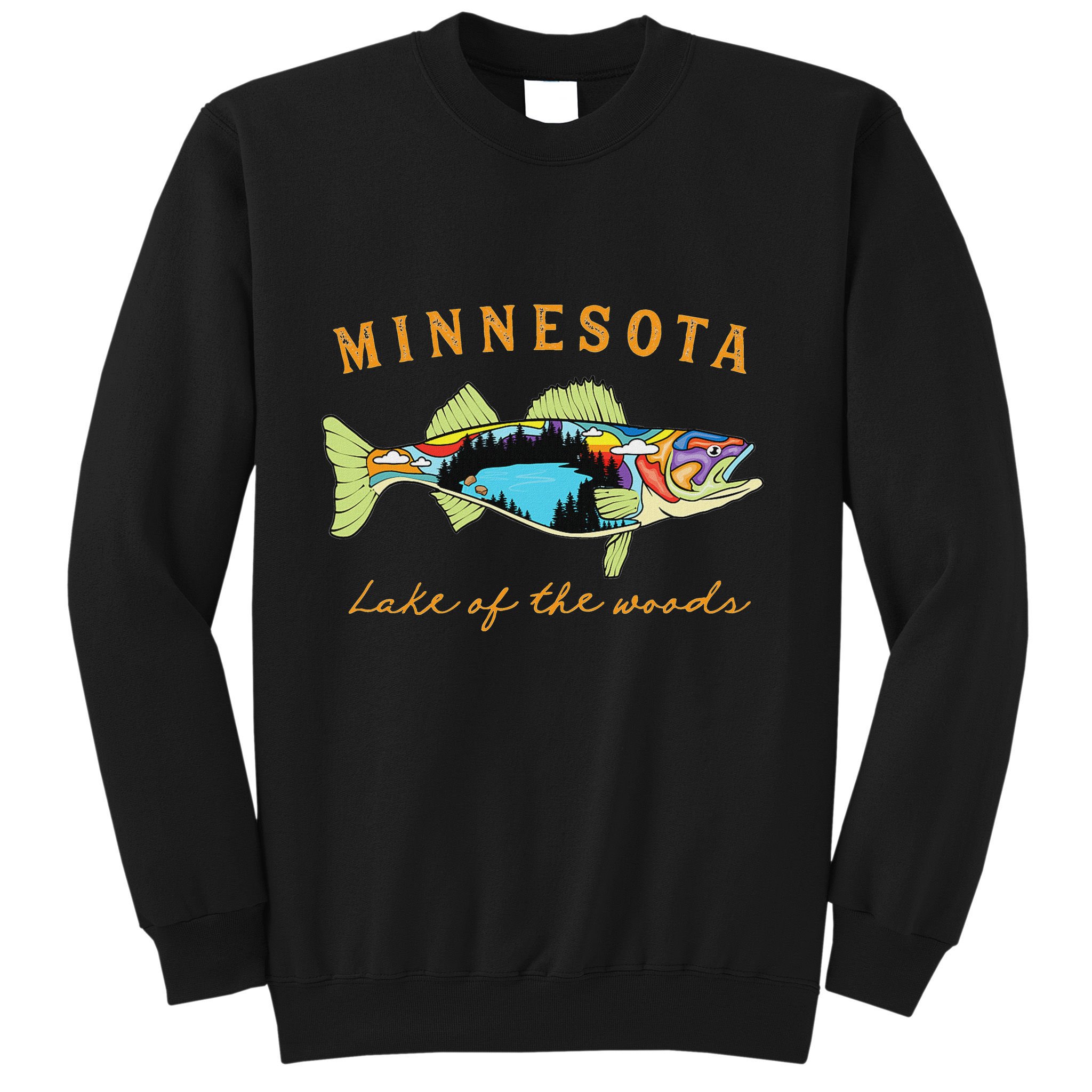 Fisherman Minnesota Lake Of The Woods Fisher Walleye Fishing Sweatshirt
