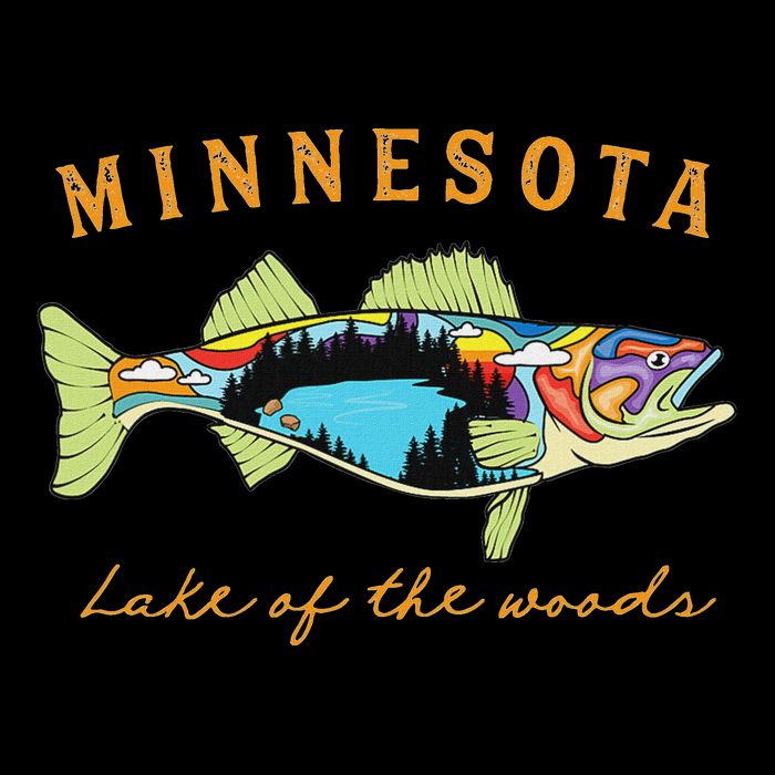 Fisherman Minnesota Lake Of The Woods Fisher Walleye Fishing Bucket Hat