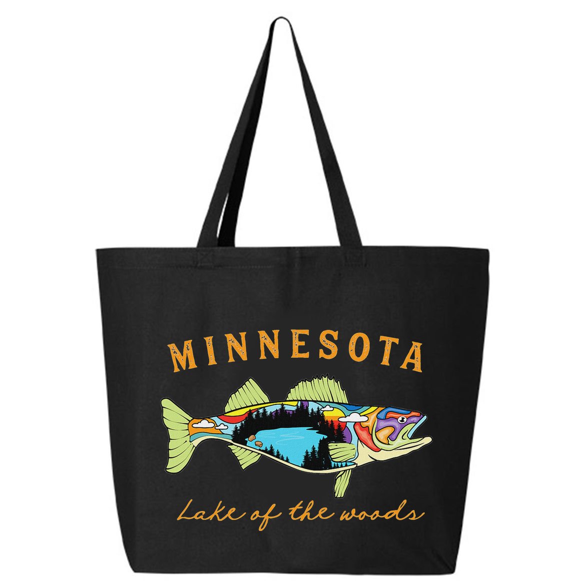 Fisherman Minnesota Lake Of The Woods Fisher Walleye Fishing 25L Jumbo Tote
