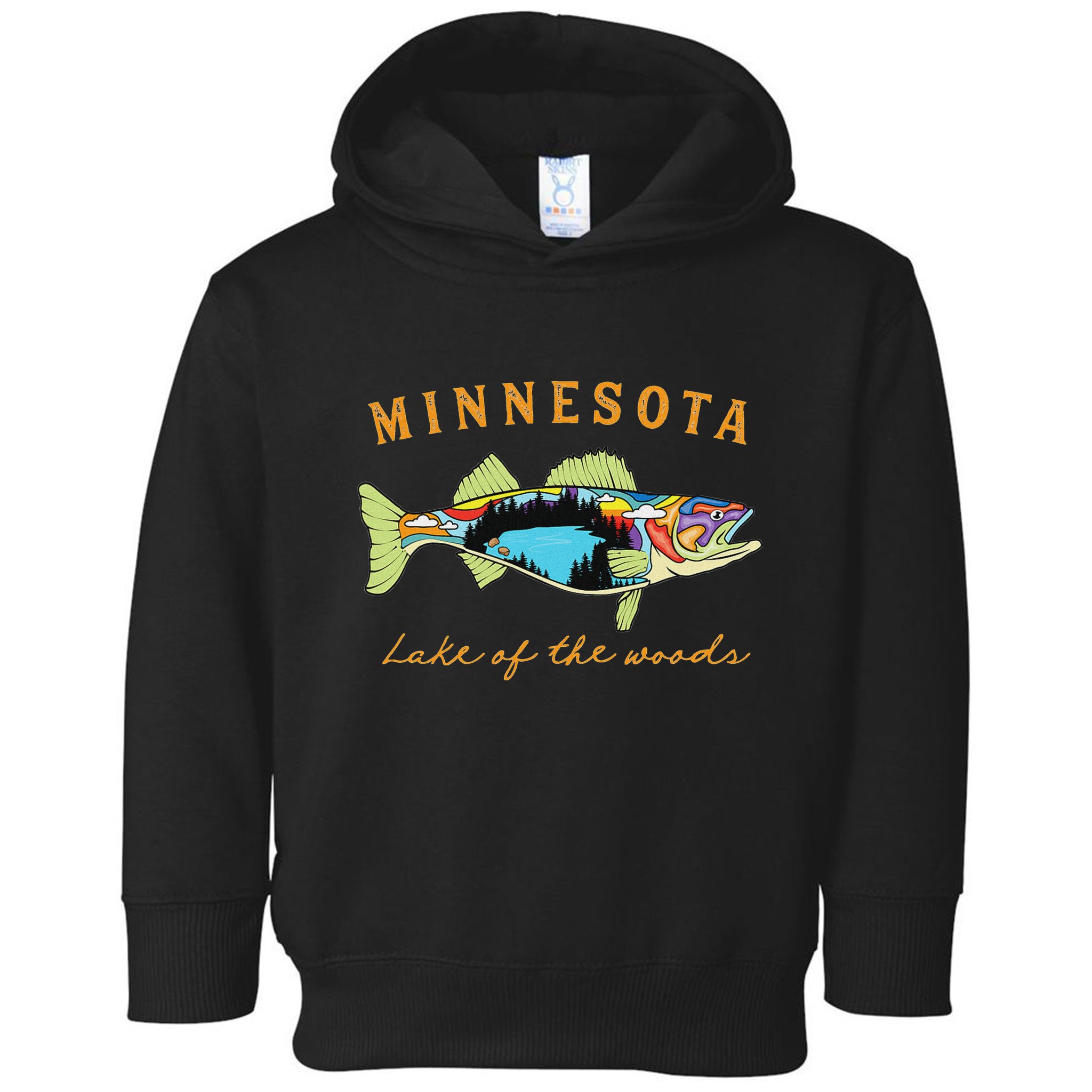 Fisherman Minnesota Lake Of The Woods Fisher Walleye Fishing Toddler Hoodie