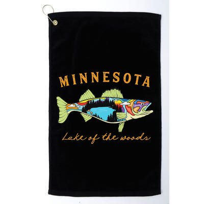 Fisherman Minnesota Lake Of The Woods Fisher Walleye Fishing Golf Towel