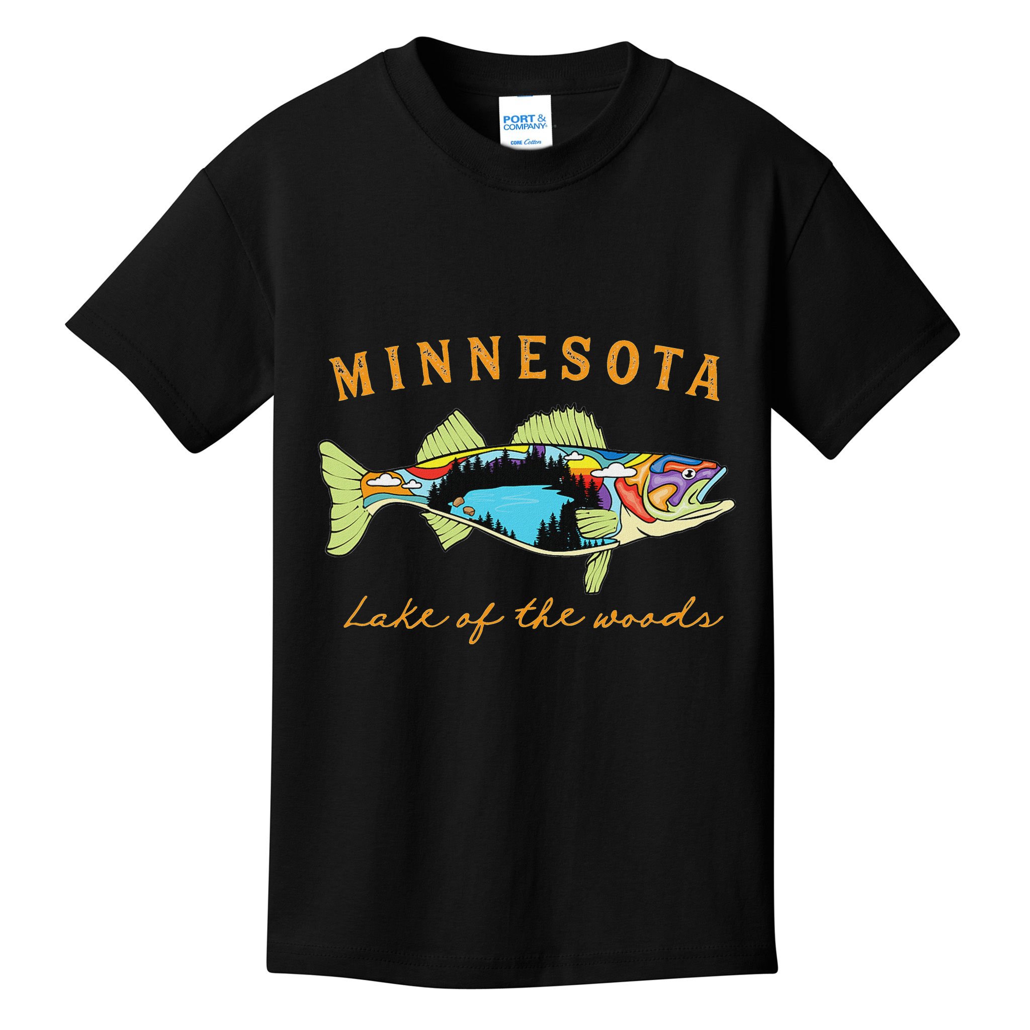 Fisherman Minnesota Lake Of The Woods Fisher Walleye Fishing Kids T-Shirt