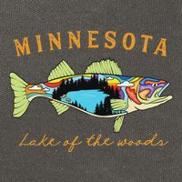 Fisherman Minnesota Lake Of The Woods Fisher Walleye Fishing Cotton Canvas Backpack