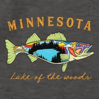 Fisherman Minnesota Lake Of The Woods Fisher Walleye Fishing Vector Backpack