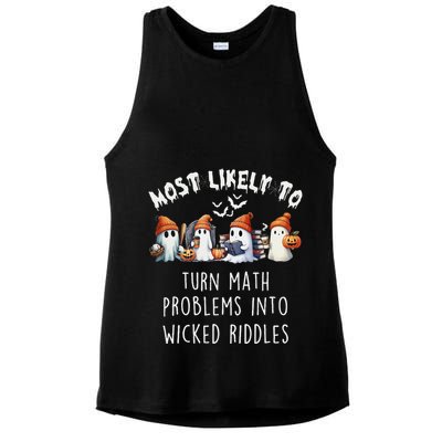 Funny Most Likely To Turn Math Problems Into Wicked Riddles Ladies PosiCharge Tri-Blend Wicking Tank