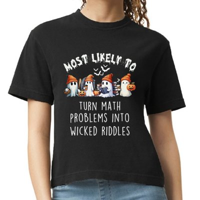 Funny Most Likely To Turn Math Problems Into Wicked Riddles Comfort Colors Boxy T-Shirt