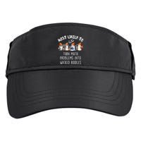 Funny Most Likely To Turn Math Problems Into Wicked Riddles Adult Drive Performance Visor