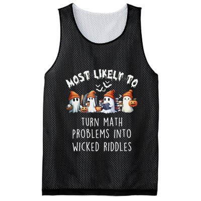 Funny Most Likely To Turn Math Problems Into Wicked Riddles Mesh Reversible Basketball Jersey Tank