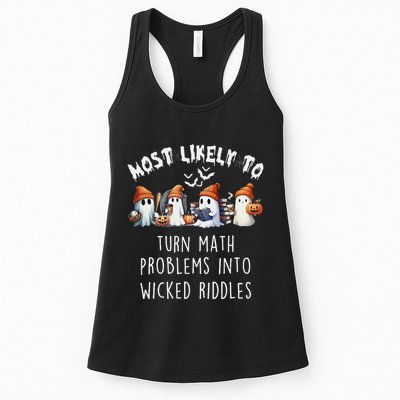 Funny Most Likely To Turn Math Problems Into Wicked Riddles Womens Tank Top