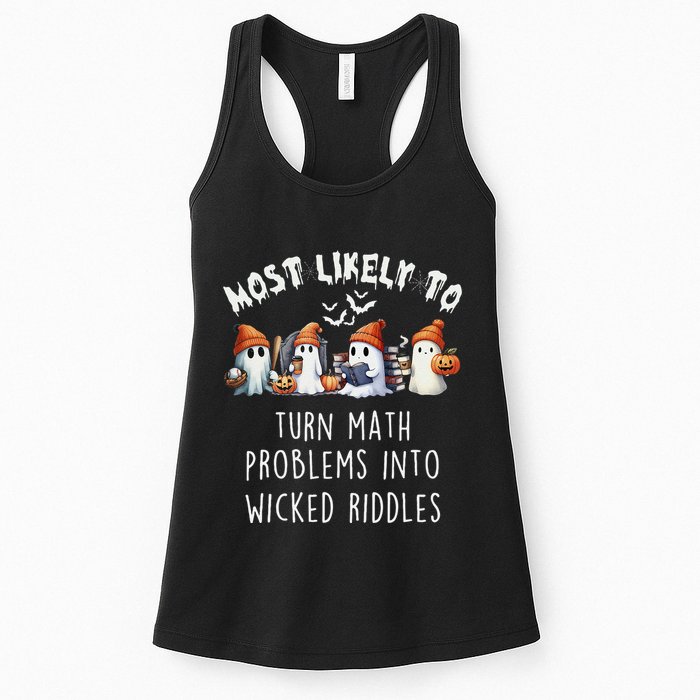 Funny Most Likely To Turn Math Problems Into Wicked Riddles Womens Tank Top