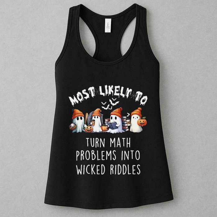 Funny Most Likely To Turn Math Problems Into Wicked Riddles Womens Tank Top