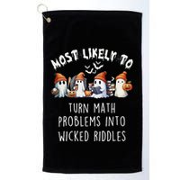 Funny Most Likely To Turn Math Problems Into Wicked Riddles Golf Towel