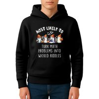 Funny Most Likely To Turn Math Problems Into Wicked Riddles Kids Hoodie