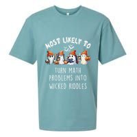 Funny Most Likely To Turn Math Problems Into Wicked Riddles Sueded Cloud Jersey T-Shirt