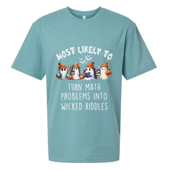 Funny Most Likely To Turn Math Problems Into Wicked Riddles Sueded Cloud Jersey T-Shirt