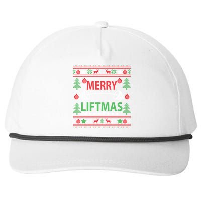 Funny Merry Liftmas Fitness Snapback Five-Panel Rope Hat