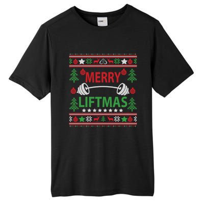 Funny Merry Liftmas Fitness Tall Fusion ChromaSoft Performance T-Shirt