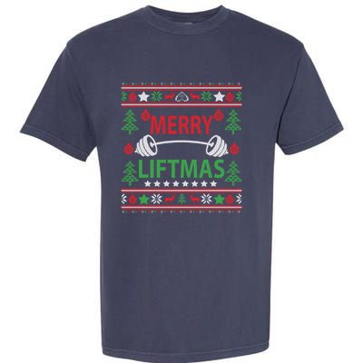 Funny Merry Liftmas Fitness Garment-Dyed Heavyweight T-Shirt