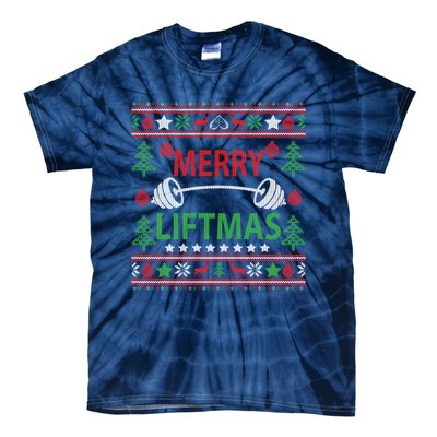 Funny Merry Liftmas Fitness Tie-Dye T-Shirt