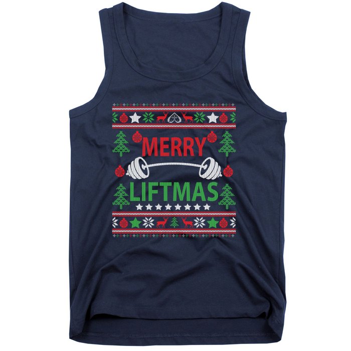 Funny Merry Liftmas Fitness Tank Top