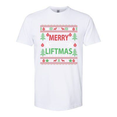 Funny Merry Liftmas Fitness Softstyle CVC T-Shirt