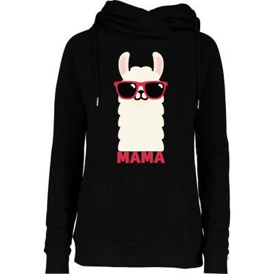 Funny Mama Llama Drama Mama Llama Momma Womens Funnel Neck Pullover Hood